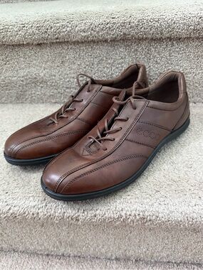 Ecco Women's Brown Leather Shock Point Lace Up Shoes Size 40 ( 9 / 9.5 US )